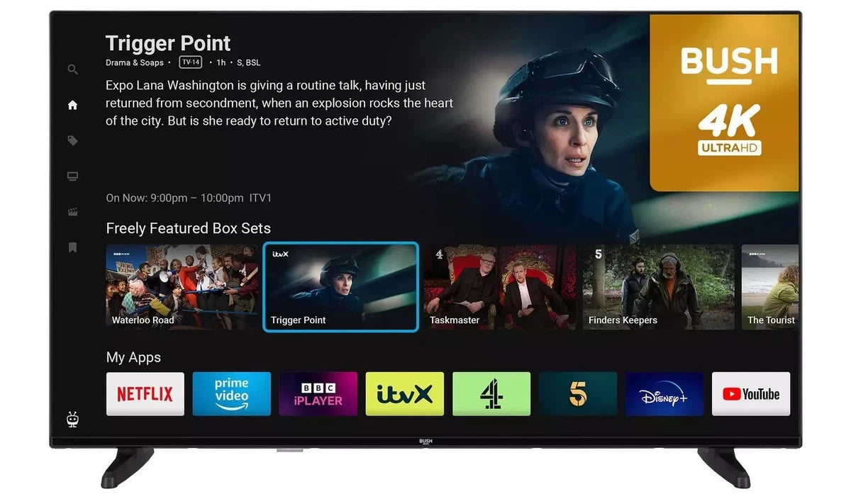 Win a Bush 43” 4K UHD HDR Freely Smart TV